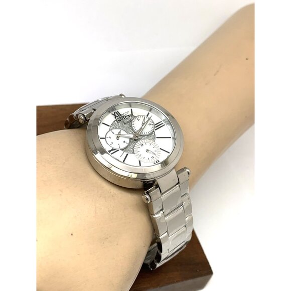 Invicta Women's Watch 28924 Angel Quartz Mother of Pearl Dial Silver Steel 36mm - Picture 6 of 15